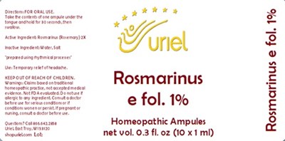 Rosmarinus E Fol 1 Ampules (Rosmarinus E Fol. 1  Ampules)